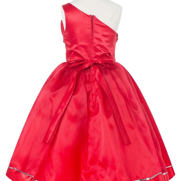 Toddler Girl Dress Sequin Wedding Holiday Pageant Dance Flower Girl Dress gown - Picture 3 of 4